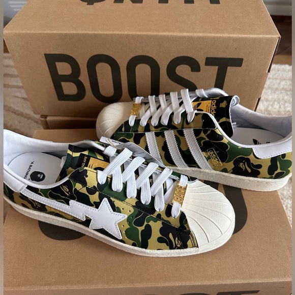 Adidas x Bape Superstars 9.5M/11W